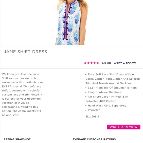 Lilly Pulitzer Jane Shift Seaspray Off Shore - Picture 6 of 8